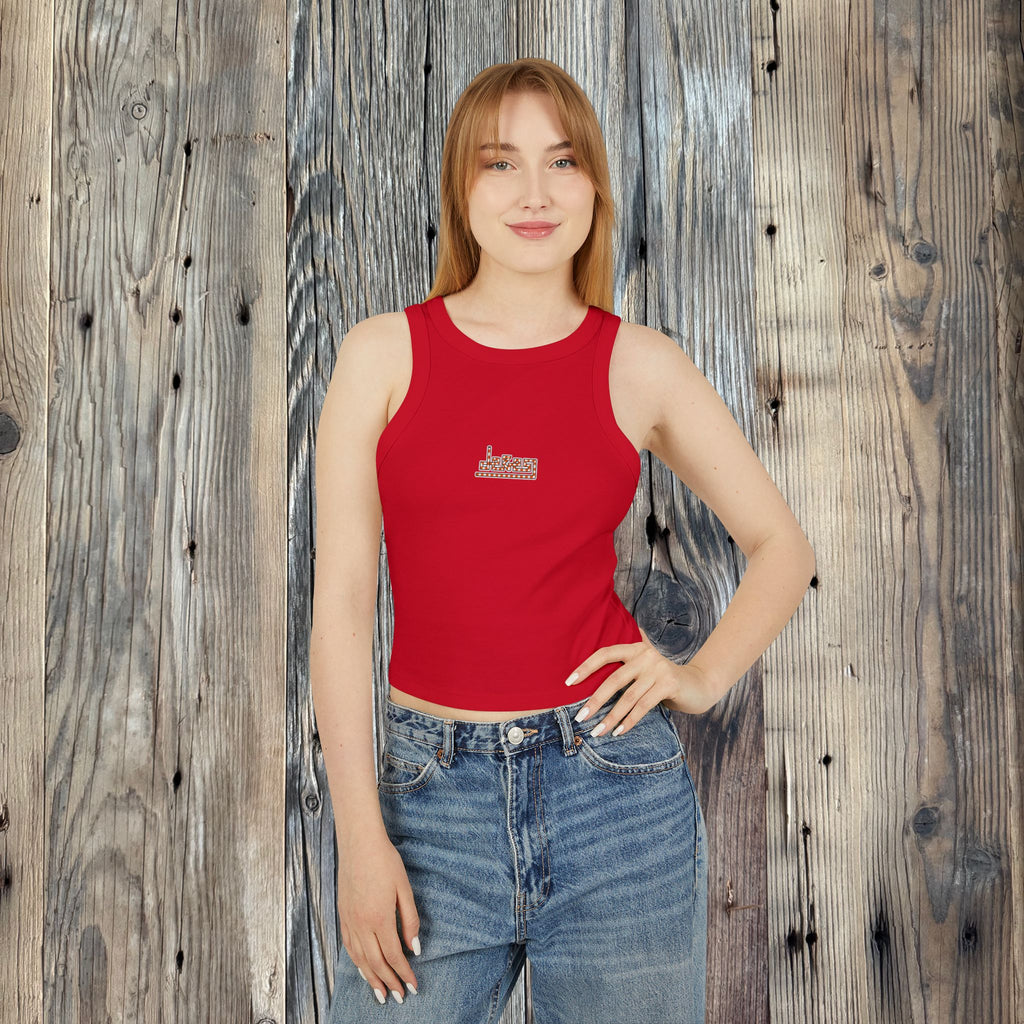 Women's Flamingo Rib Racer Tank