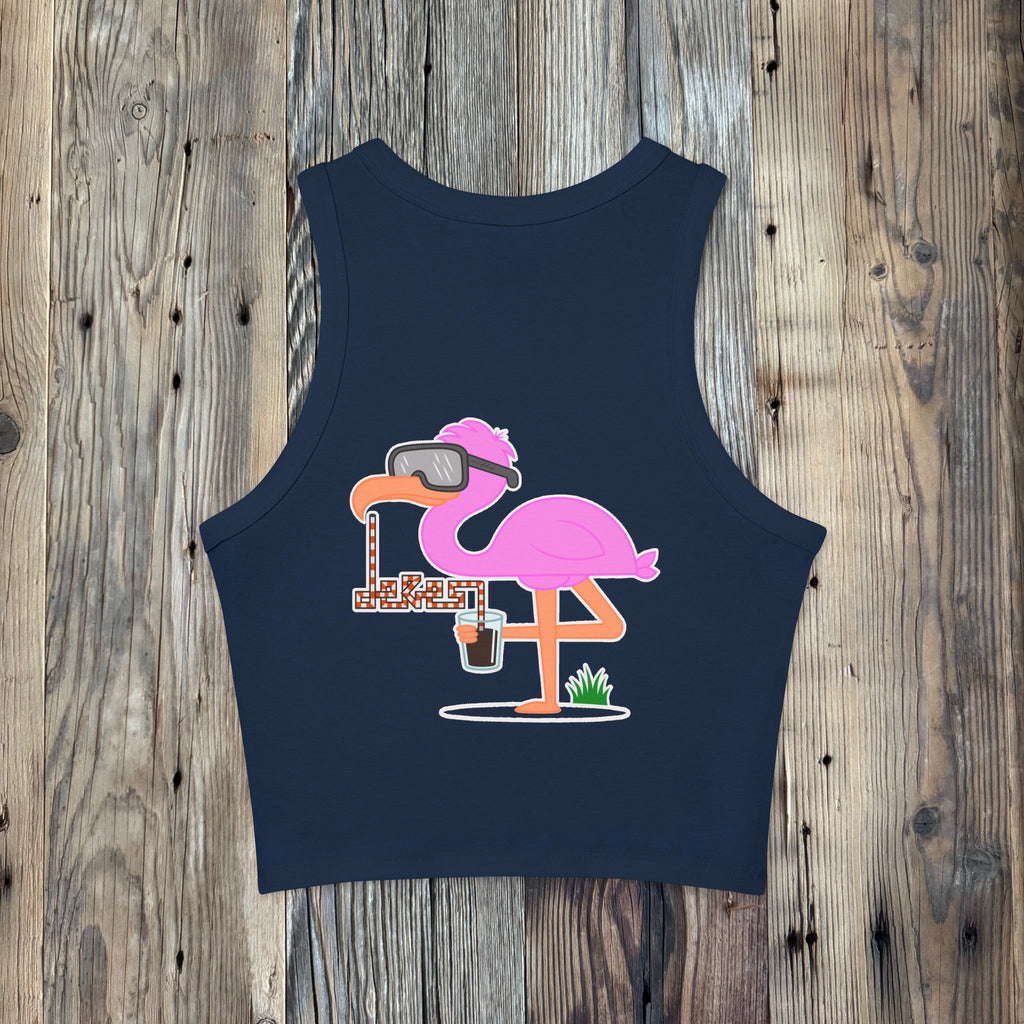 Women's Flamingo Rib Racer Tank