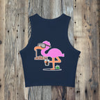 Women's Flamingo Rib Racer Tank