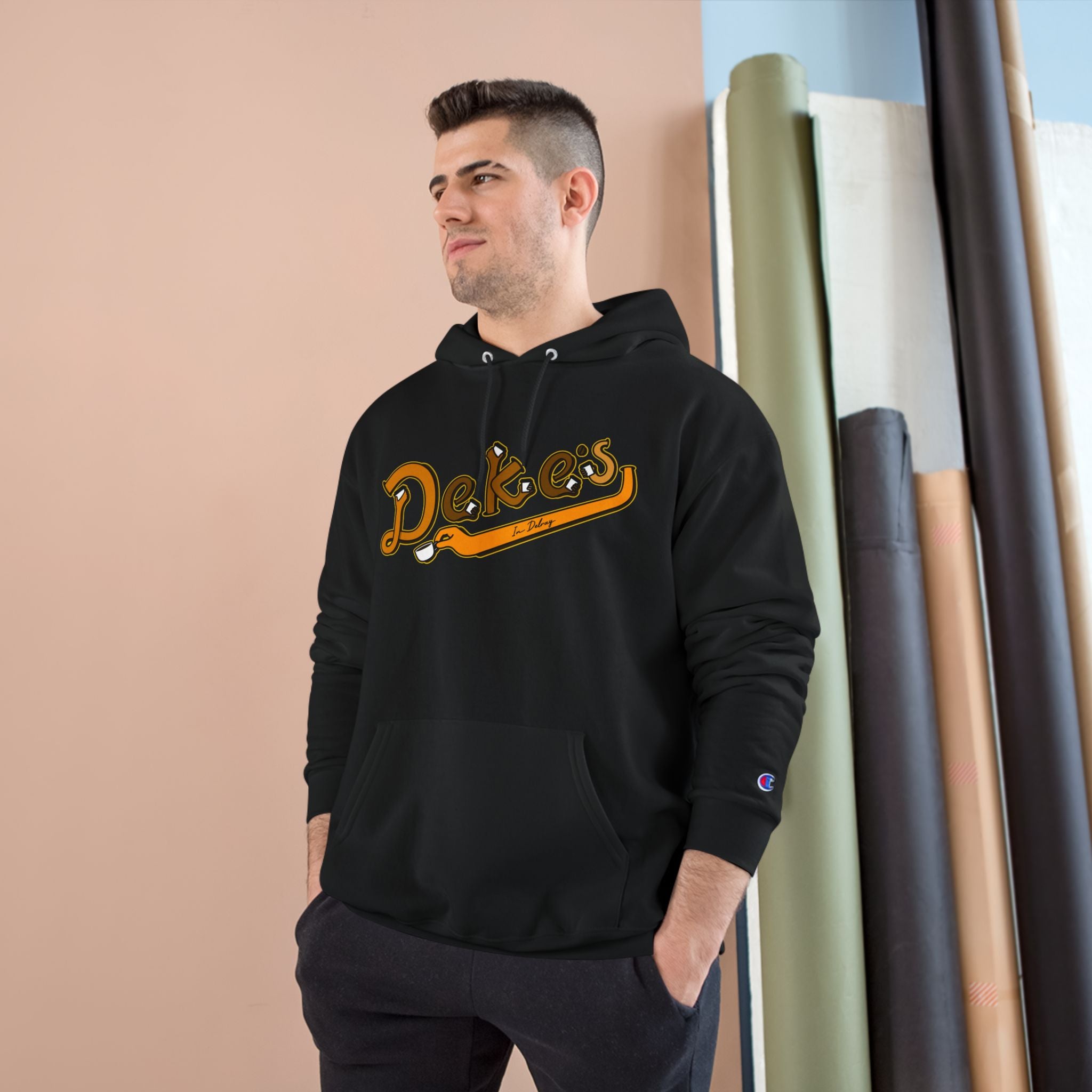 Coffee Hands Gold Logo Champion Hoodie