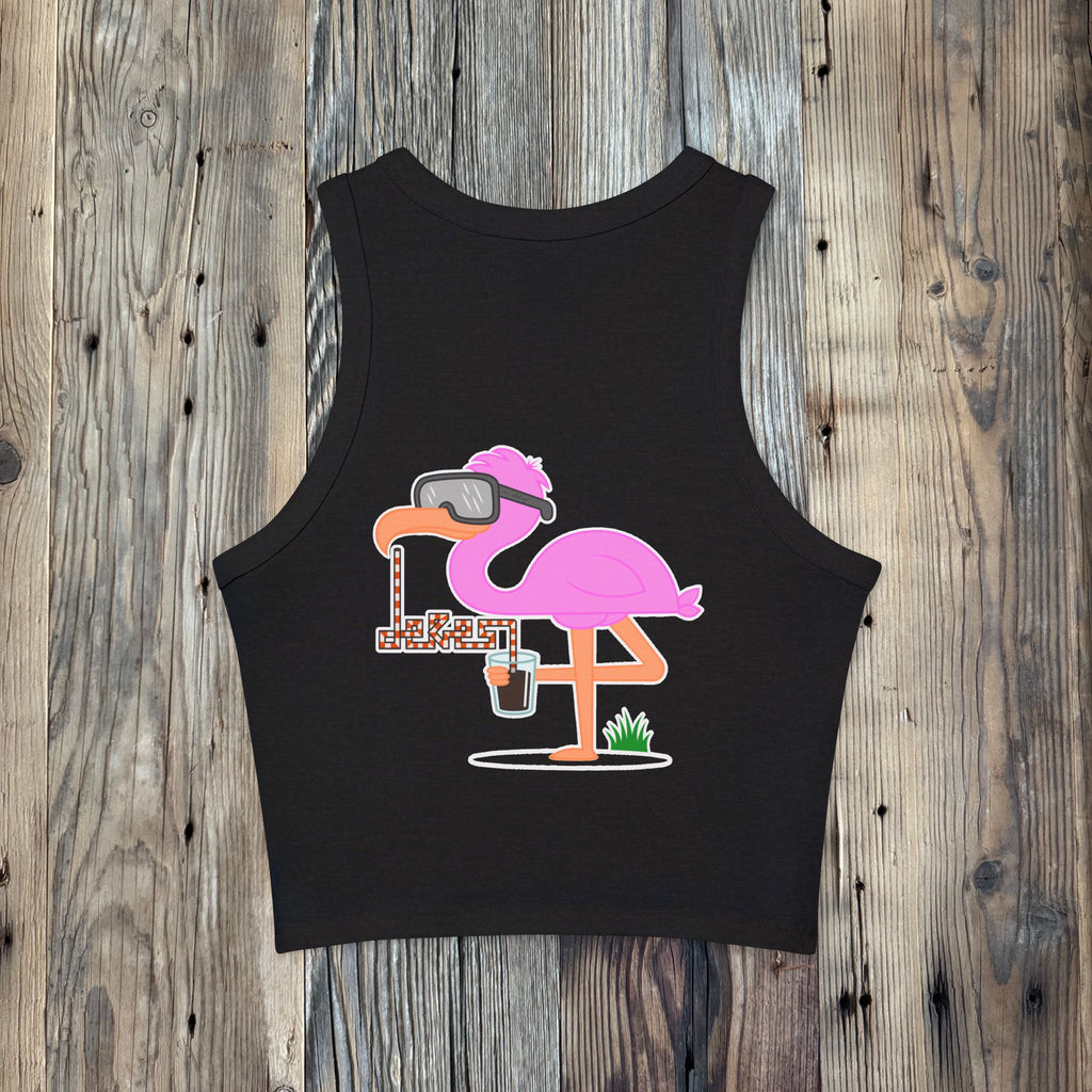 Women's Flamingo Rib Racer Tank