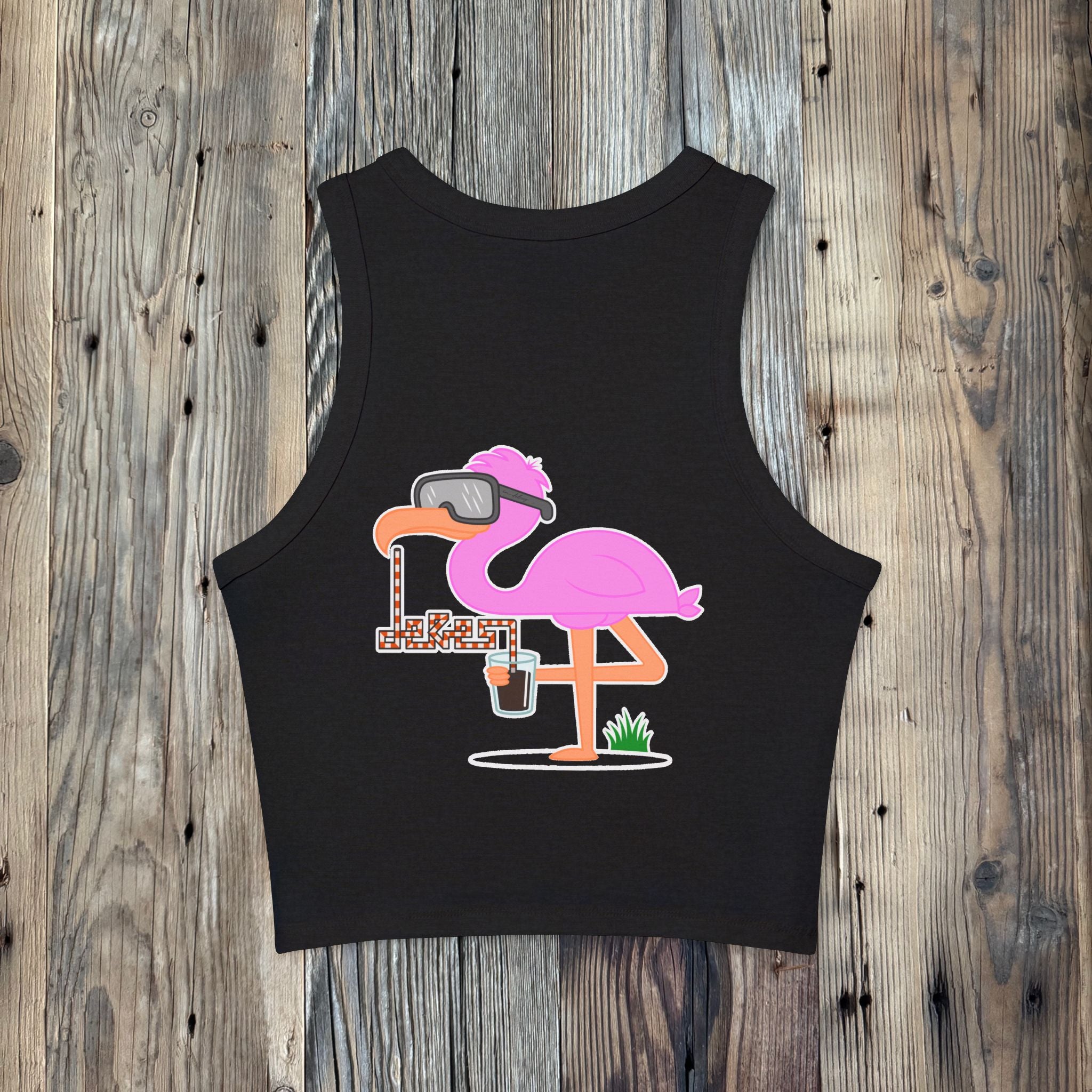 Women's Flamingo Rib Racer Tank