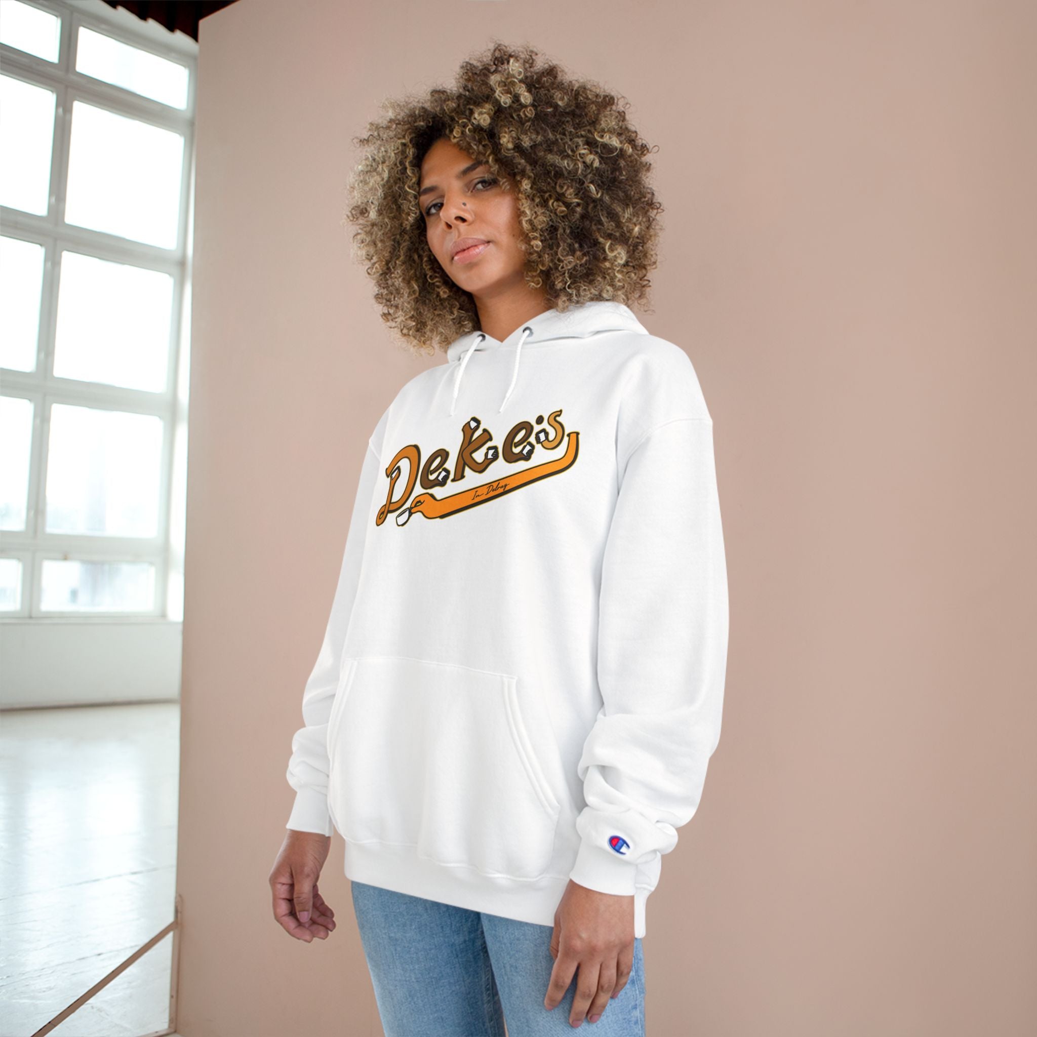 Coffee Hands Gold Logo Champion Hoodie