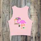Women's Flamingo Rib Racer Tank