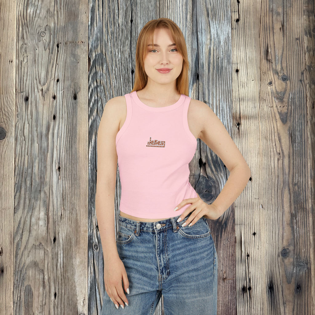 Women's Flamingo Rib Racer Tank