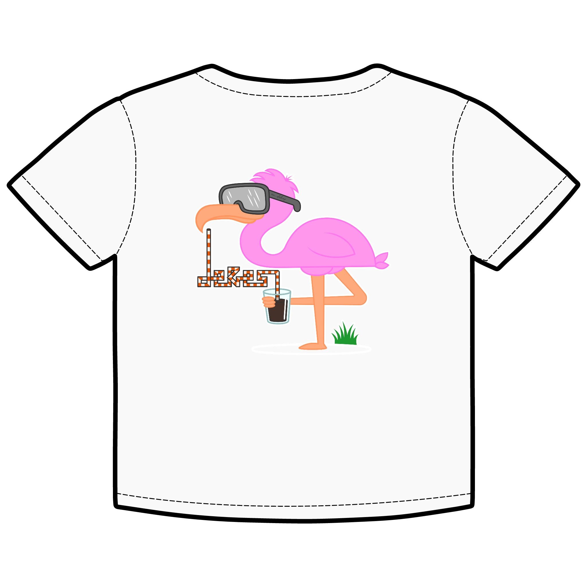 Organic Rib Flamingo Tee