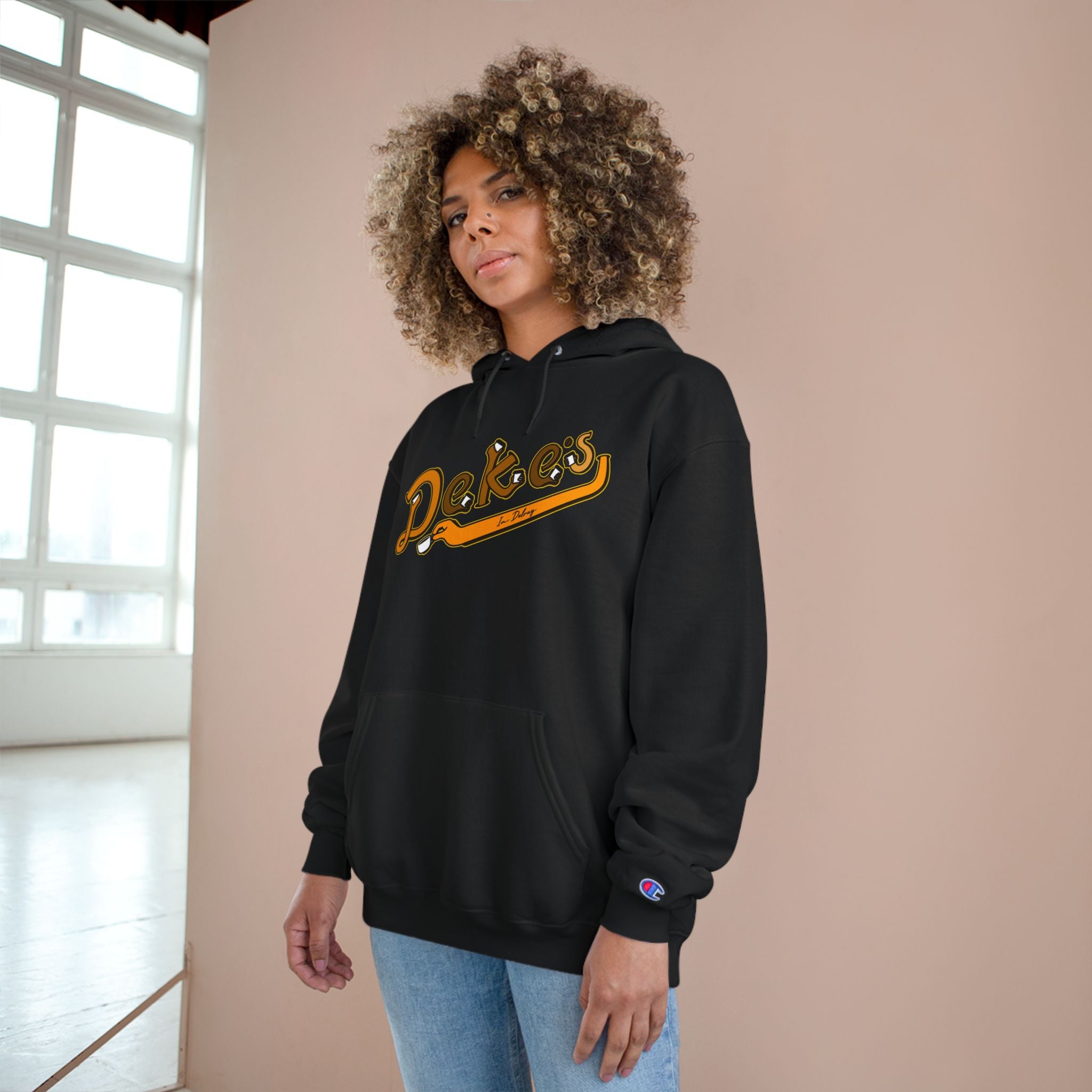 Coffee Hands Gold Logo Champion Hoodie