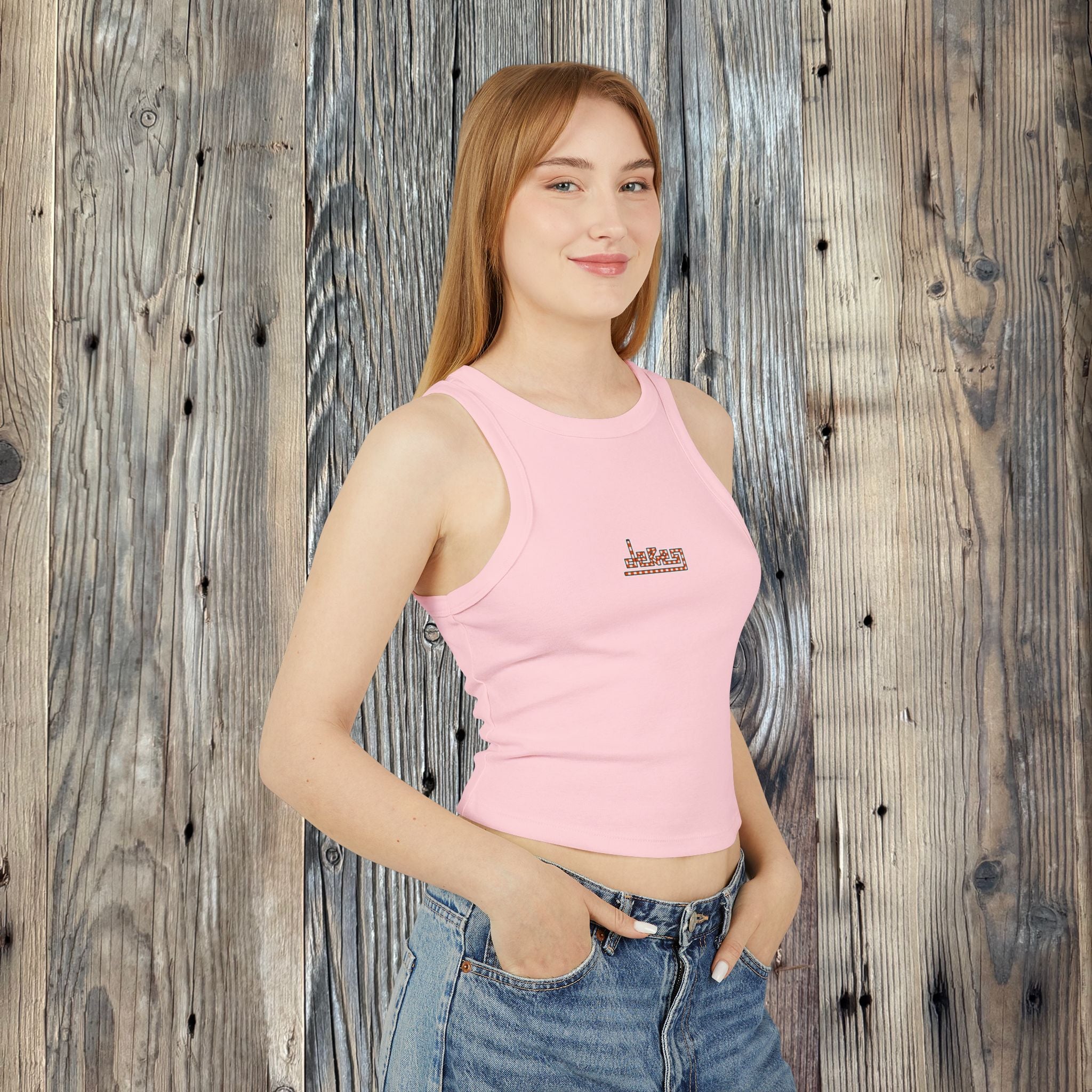 Women's Flamingo Rib Racer Tank
