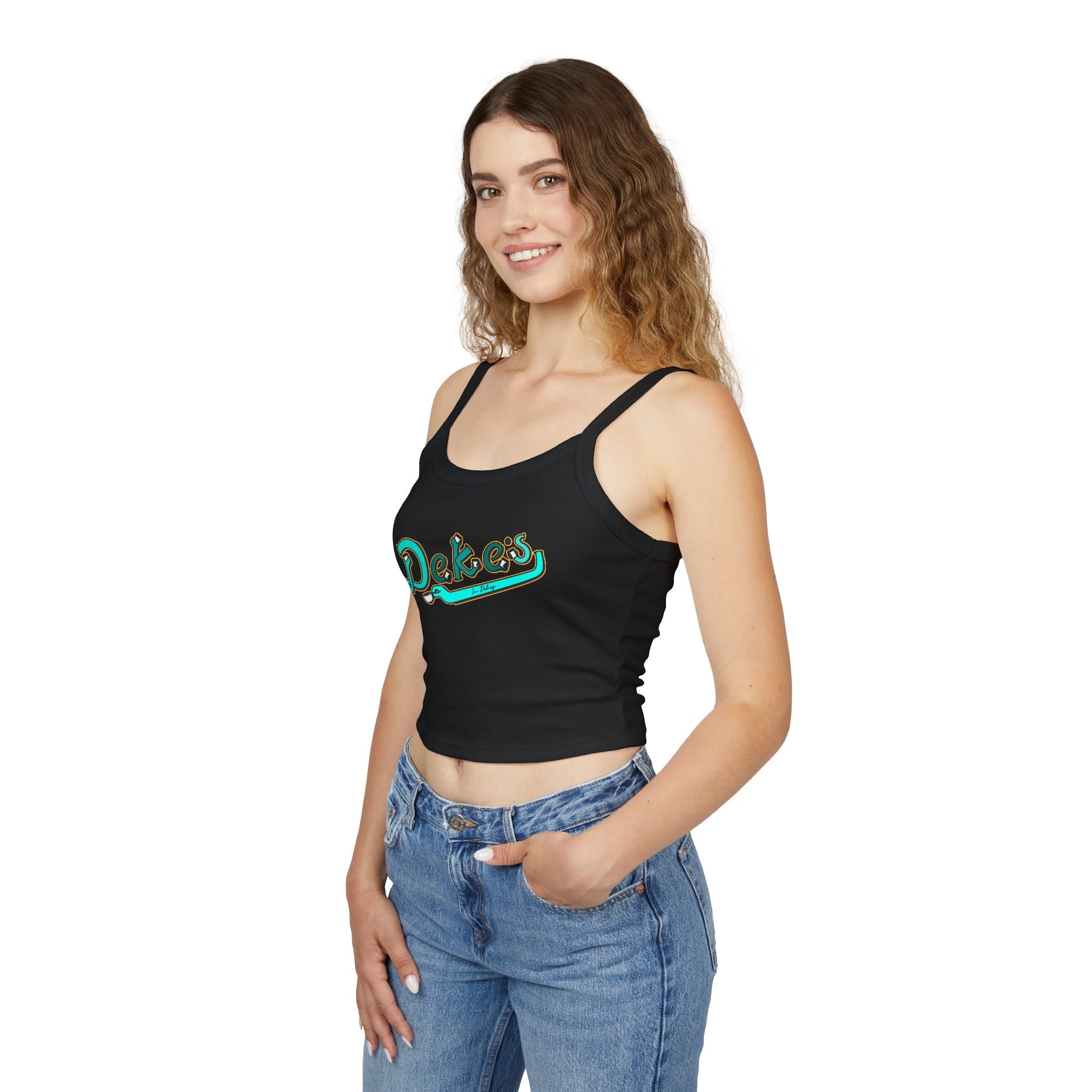 Women's Crop Tank Top Coffee Hands Logo
