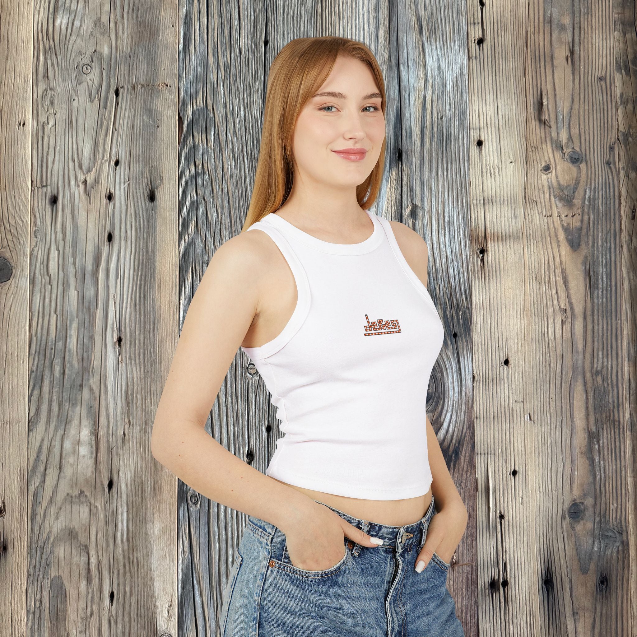 Women's Flamingo Rib Racer Tank